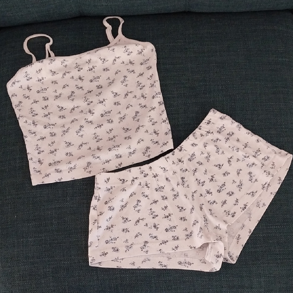 Katie J NYC Floral Print Junior's Sleepwear Set (3 Piece)